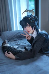 Stunning Kisaki Ryuge Blue Archive Cosplay by Nagi Shimizu in Classic Japanese School Uniform JK Style - High-Quality Aesthetic Photography - image 12