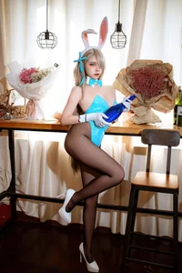 Er Zuo Nisa - Blue Archive Ichinose Asuna Bunny Girl Cosplay (31P) - image 24
