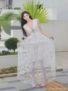 Li Shuang Er No.10661: Ethereal Beauty in a Sexy White Gown - image 39