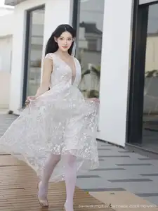 Li Shuang Er No.10661: Ethereal Beauty in a Sexy White Gown - image 44