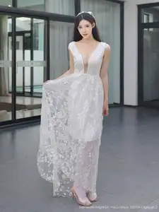 Li Shuang Er No.10661: Ethereal Beauty in a Sexy White Gown - image 12