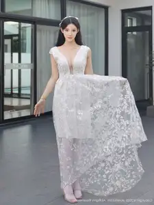 Li Shuang Er No.10661: Ethereal Beauty in a Sexy White Gown - image 35