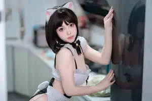 Coser Bangni's Little Cat's Diary Part01: Charming Nekomimi Maid Cosplay Unveiled - image 14