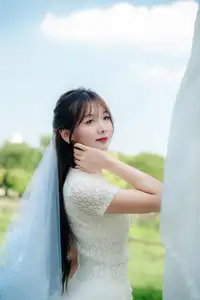 VGU No.180: The Pure Elegance of a Girl in a White Dress with Gentle Lilies - image 0