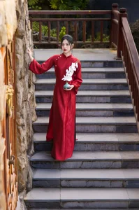 Timeless Elegance in Crimson and Gold - image 4
