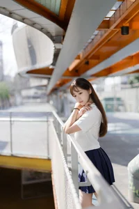 Aesthetic JK Uniform Portrait Series featuring Xiao Yi: YiTuYu Art Language Vol.9303 – Timeless Japanese Schoolgirl Style and Youthful Photography Inspiration - image 34