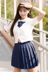 Aesthetic JK Uniform Portrait Series featuring Xiao Yi: YiTuYu Art Language Vol.9303 – Timeless Japanese Schoolgirl Style and Youthful Photography Inspiration - image 32