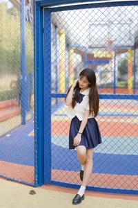 Aesthetic JK Uniform Portrait Series featuring Xiao Yi: YiTuYu Art Language Vol.9303 – Timeless Japanese Schoolgirl Style and Youthful Photography Inspiration - image 14
