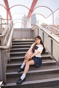 Aesthetic JK Uniform Portrait Series featuring Xiao Yi: YiTuYu Art Language Vol.9303 – Timeless Japanese Schoolgirl Style and Youthful Photography Inspiration - image 9