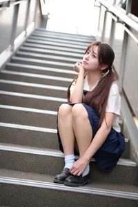 Aesthetic JK Uniform Portrait Series featuring Xiao Yi: YiTuYu Art Language Vol.9303 – Timeless Japanese Schoolgirl Style and Youthful Photography Inspiration - image 35