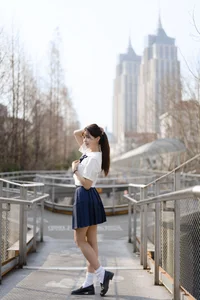 Aesthetic JK Uniform Portrait Series featuring Xiao Yi: YiTuYu Art Language Vol.9303 – Timeless Japanese Schoolgirl Style and Youthful Photography Inspiration - image 25