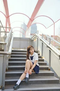 Aesthetic JK Uniform Portrait Series featuring Xiao Yi: YiTuYu Art Language Vol.9303 – Timeless Japanese Schoolgirl Style and Youthful Photography Inspiration - image 28