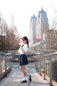 Aesthetic JK Uniform Portrait Series featuring Xiao Yi: YiTuYu Art Language Vol.9303 – Timeless Japanese Schoolgirl Style and Youthful Photography Inspiration - image 12