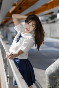 Aesthetic JK Uniform Portrait Series featuring Xiao Yi: YiTuYu Art Language Vol.9303 – Timeless Japanese Schoolgirl Style and Youthful Photography Inspiration - image 29