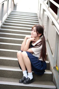 Aesthetic JK Uniform Portrait Series featuring Xiao Yi: YiTuYu Art Language Vol.9303 – Timeless Japanese Schoolgirl Style and Youthful Photography Inspiration - image 33