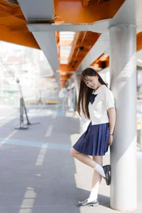 Aesthetic JK Uniform Portrait Series featuring Xiao Yi: YiTuYu Art Language Vol.9303 – Timeless Japanese Schoolgirl Style and Youthful Photography Inspiration - image 10
