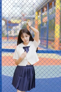 Aesthetic JK Uniform Portrait Series featuring Xiao Yi: YiTuYu Art Language Vol.9303 – Timeless Japanese Schoolgirl Style and Youthful Photography Inspiration - image 17