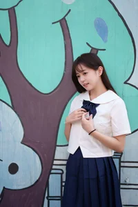 Aesthetic JK Uniform Portrait Series featuring Xiao Yi: YiTuYu Art Language Vol.9303 – Timeless Japanese Schoolgirl Style and Youthful Photography Inspiration - image 22