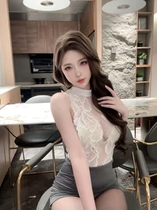 Elegant Secretary Office Cosplay by Qing Shui You Nai – Sophisticated Professional Fashion and Corporate Reception Room Aesthetic Photography Collection - image 23