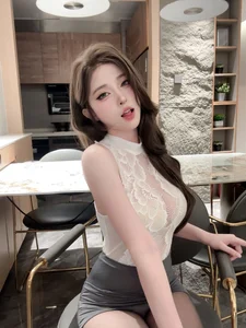 Elegant Secretary Office Cosplay by Qing Shui You Nai – Sophisticated Professional Fashion and Corporate Reception Room Aesthetic Photography Collection - image 18