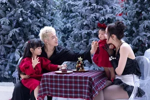 Truong My Nhan and Husband Share Romantic Christmas Photoshoot: A Celebration of Festive Style and Love - image 2