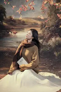 Xin Xin's Pensive Autumn Beauty Vol.8813: A Romantic Seasonal Transition in a Scenic Canvas - image 4