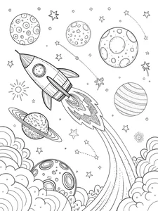 100+ Creative Space Coloring Pages for Kids: Explore the Universe Today - image 15