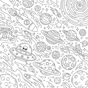 100+ Creative Space Coloring Pages for Kids: Explore the Universe Today - image 26