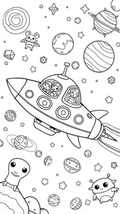 100+ Creative Space Coloring Pages for Kids: Explore the Universe Today - image 22