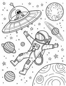 100+ Creative Space Coloring Pages for Kids: Explore the Universe Today - image 7