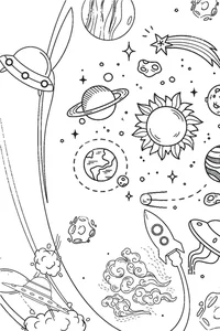100+ Creative Space Coloring Pages for Kids: Explore the Universe Today - image 30