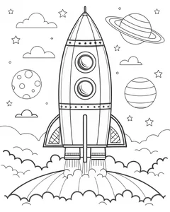 100+ Creative Space Coloring Pages for Kids: Explore the Universe Today - image 25
