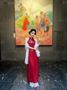 Chu Mac Thuy Quynh Shines in Soft and Seductive Modern Ao Dai Designs - image 9