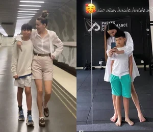 Cuong Do La's Son Subeo Shows Off Impressive Height and Stylish Haircut - image 9