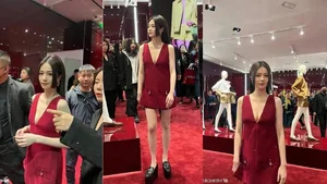 Bai Lu Sparks Fashion Controversy at Gucci Event Over Red Dress Styling - image 4
