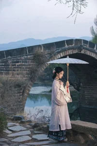 Timeless Elegance of Yi Ming in Art Language Vol.8869 - A Poetic Riverside Muse - image 1