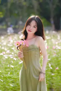Elegant Young Woman's Gentle Beauty by Ancient Tracks: A Poetic Nature Portrait - image 11