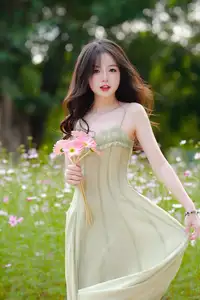 Elegant Young Woman's Gentle Beauty by Ancient Tracks: A Poetic Nature Portrait - image 9