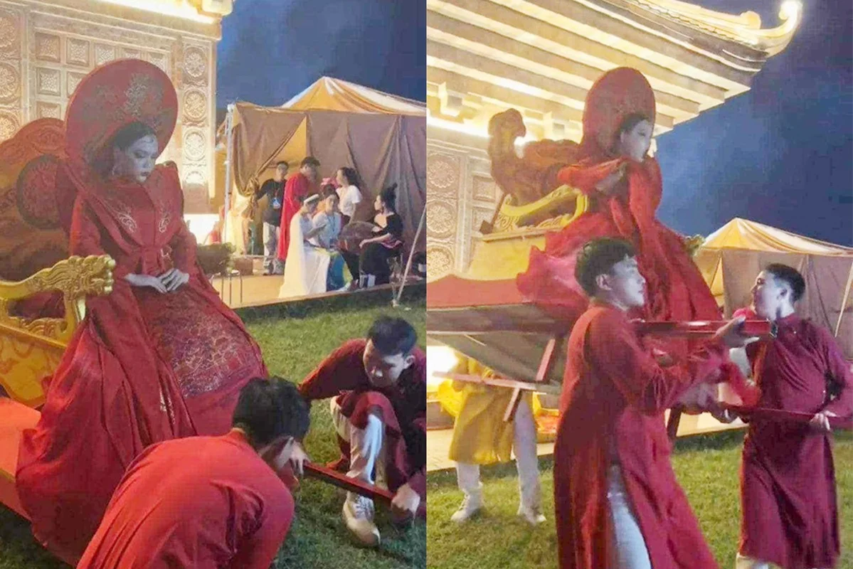 TikToker Pham Thoai Falls from Palanquin During Dramatic Fashion Entrance