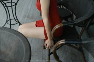 Xiao Jie in Red Qipao: Elegant Chinese Fashion and Artistic Model Photography - image 37