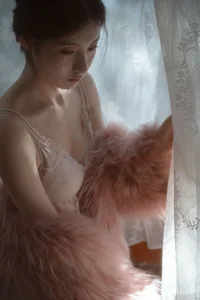 Elegant Indoor Portrait Photography: YiTuYu Art Language Vol.9055 Featuring Model Tree in a Cozy, Fur-Themed Private Room Setting - image 11