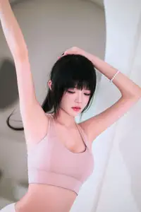 Coser Cherry Meow: Ethereal Beauty in Pink Yoga Attire - image 0
